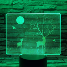 Szarvas a holdfényben 7 színű valósághű 3D led lámpa világítás
