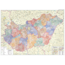 Szarvas András Magyarország falitérkép 140x100 cm papírposzter, Magyarország közigazgatása falitérkép járásokkal térkép