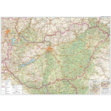 Szarvas András Magyarország közlekedése falitérkép keretezett Szarvas 1:450 000 120x85 térkép