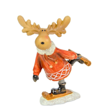  Szarvas figura korcsolyás poly 9cm dekorációs kellék