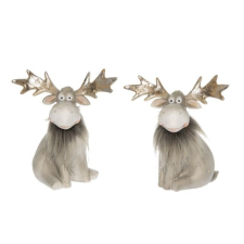  Szarvas ülő 12x8x15,5 cm 2 féle karácsonyi dekoráció