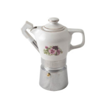 Szarvasi - 2-4 személyes, rózsával díszített porcelán kávéfőző kávéfőző