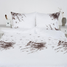 Szatén ágynemű 160x200 Sofia 12 Birds fehér barna 18850 Andropol lakástextília