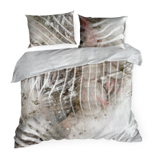  Szatén ágynemű 220x200 Eva 19 szürke bézs mazaj Eva Minge Eurofirany lakástextília