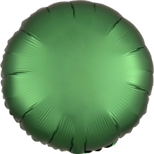 Szatén Emerald kör fólia lufi 43 cm party kellék