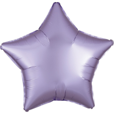 Szatén Silk Pastel Lilac csillag fólia lufi 48 cm party kellék