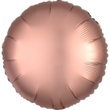 Szatén Silk Rose Copper kör fólia lufi 43 cm party kellék
