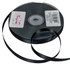  Szatén szalag Black 10mmx50m dekorációs kellék