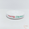 Szatén szalag - fehér - Merry Christmas felirattal