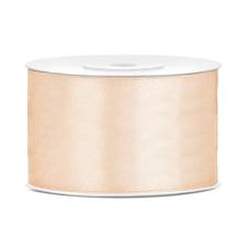 Szatén szalag, krém, 38mm/25m (1 db / 25 lm) dekorációs kellék