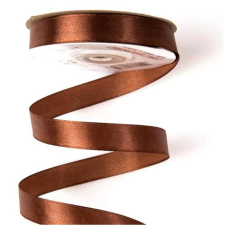  Szatén szalag sötétbarna, szélessége: 12 mm.  Az ár egy méterre vonatkozik dekorációs kellék