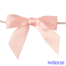 Szatén szalagos masni kb 9x9cm 10db/csomag - Púder Rózsaszín dekorációs kellék