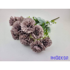  Szegfű 7 ágú 14 fejes selyem csokor 46cm - Pasztel Lila dekorációs kellék