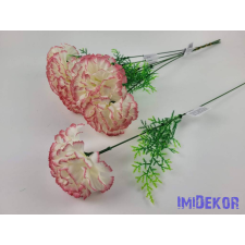  Szegfű + aszparágusz szálas selyemvirág 51 cm - Krém-Mályva dekorációs kellék