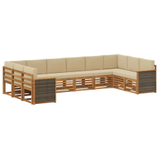 Szegmentált kanapé szett párnával 7 pcs Természetes bútor