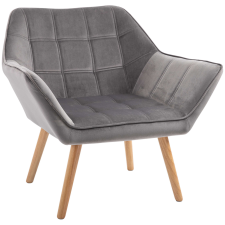  Szék, Homcom, Fa/vas, Max 120 kg, 64x62x72,5 cm, szürke bútor