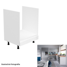  Szekrény a beépíthető készülékekhez, fehér/szürke extra magasfényű, AURORA D60ZK bútor