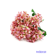  Szeldelt szirmú hortenzia műcsokor 44cm - Cirmos Zöld dekorációs kellék