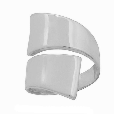  Széles eltolt gyűrű, mutatós ezüst ékszer minden méretben / 64 m gyűrű