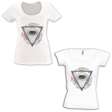  Szem háromszög - Mély kivágású &amp; Csónaknyakú Női Póló női póló