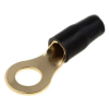  Szemes saru aranyozott 10 mm2 - 8 mm furat fekete SZS10-8F