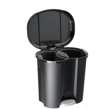  Szemetes 2x10L 39x32x40,5cm Duo fekete papírárú, csomagoló és tárolóeszköz