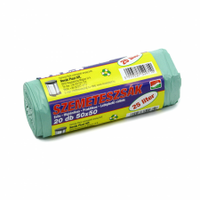 Szemeteszsák 50x50 20db-os 25l. zöld 11 mikron Novák tisztító- és takarítószer, higiénia