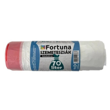 Szemeteszsák Fortuna 70l húzózáras fehér 65x70 cm 15 db/csomag tisztító- és takarítószer, higiénia