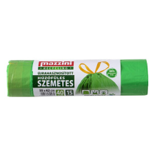 Szemeteszsák MAZZINI 40L újrahasznosított húzófüles 15 db/tekercs tisztító- és takarítószer, higiénia