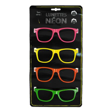 - Szemüveg, uv fényben fluoreszkáló, m&#369;anyag, neon színek 333199 party kellék