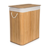 szennyeskosár 105 l elválasztóval, bambusz fehér kosárral