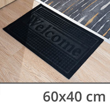  Szennyfogó szőnyeg (60x40 cm) fekete színű lábtörlő, Welcome felirattal lakástextília