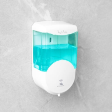  Szenzoros szappanadagoló - 600 ml - fali - elemes - fehér fürdőszoba kiegészítő