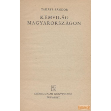 Szépirodalmi Kémvilág Magyarországon antikvárium - használt könyv