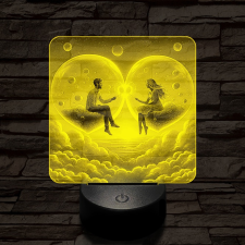 Szerelem buborék 7 színű valósághű 3D led lámpa világítás