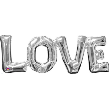 Szerelem Love Fólia lufi Silver 63*22 cm party kellék