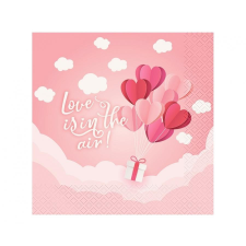 Szerelem Love Is In The Air Pink szalvéta 20 db-os 33x33 cm party kellék