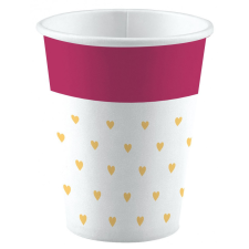 Szerelem Love papír pohár 8 db-os 250 ml party kellék