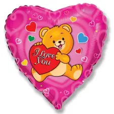  Szerelem Teddy fólia lufi 46 cm (WP) party kellék