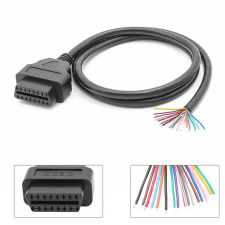 Szerelhető OBD2 kábel 16pin csatlakozó 30cm - female mérőműszer