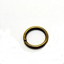  Szerelőkarika, szimpla, antik réz,  6db/cs. Átm.: 7 mm dekorációs kellék