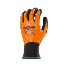  Szerelőkesztyű duplarétegű végig narancs nitril mártott, 8-as (1NIFB08)