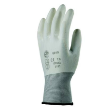 . Szerelőkesztyű, tenyéren mártott 7-es méret, fehér (ME721)