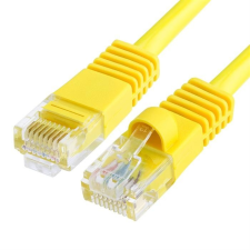  Szerelt patch kábel UTP Cat5e 5 m PVC SÁRGA kábel és adapter