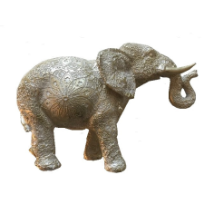  Szerencsehozó aranymintás elefánt 39 cm dekoráció