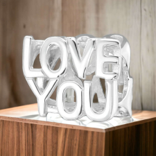  SZERETLEK - 925 EZÜST EGYSZERŰ CHARM medál