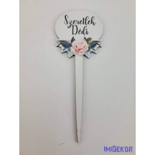  Szeretlek dédi díszes tábla 15x5cm - beszúró dekorációs kellék