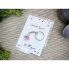  Szeretlek Dédi rózsaszín angyal medálos kulcstartó kulcstartó