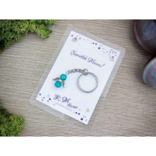  Szeretlek Mama pávakék angyal medálos kulcstartó kulcstartó