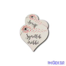  Szeretlek örökké szív - Pitypangos 7cm 5db/csomag dekorációs kellék